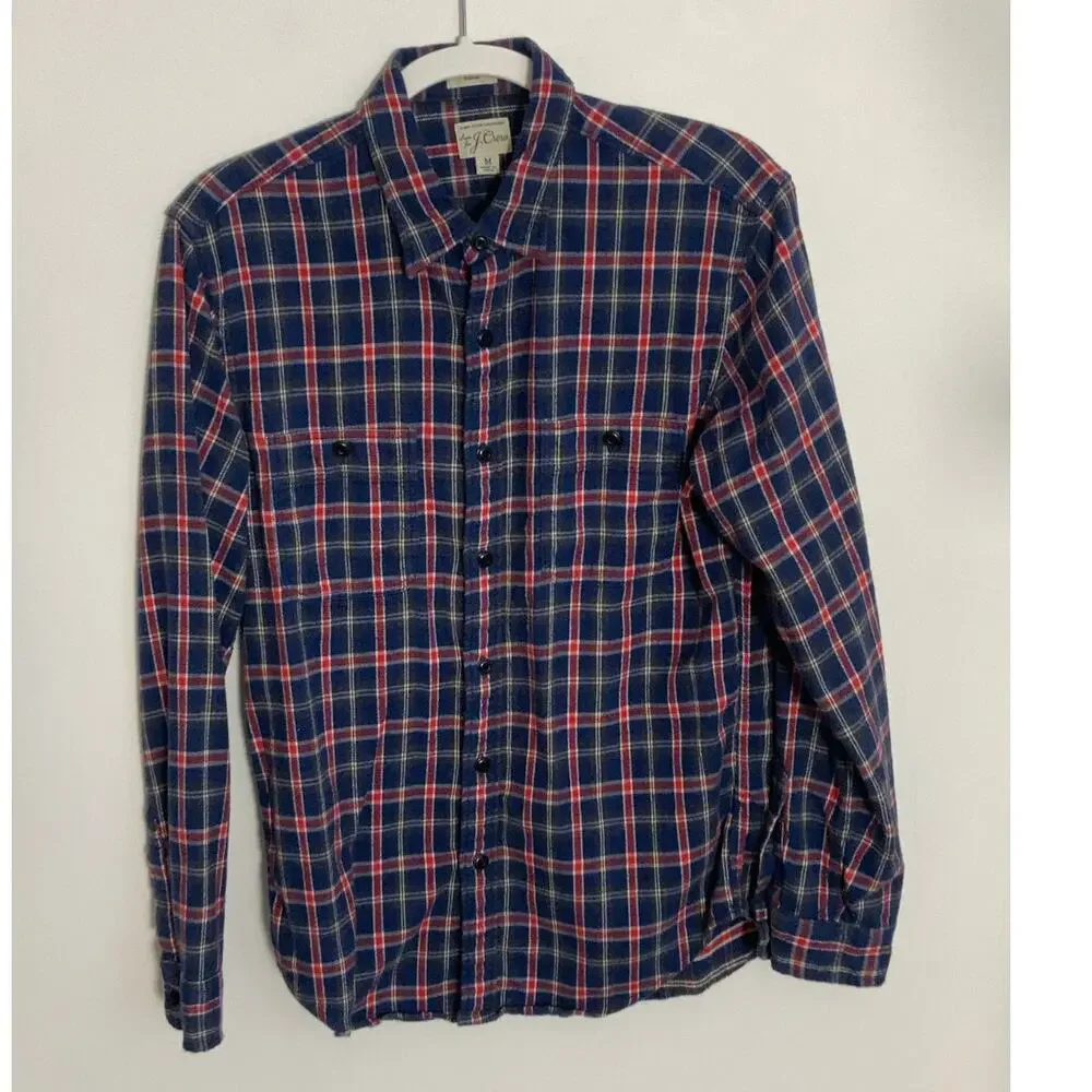 J. Crew‎ Plaid Flannel Shirt Slim size medium